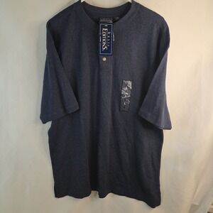 Basic Editions Tshirt Mens L Short Sleeve Pullover With Pocket Charcoal Blue New